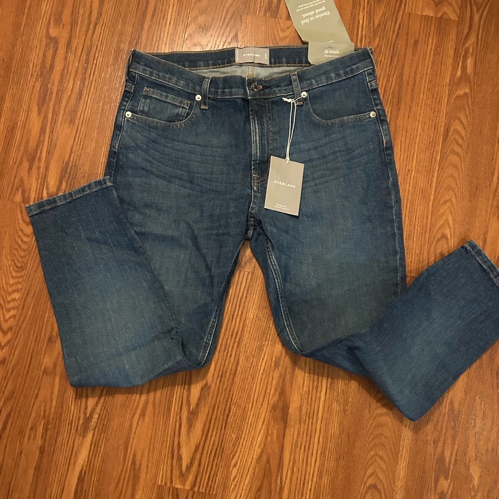 NWT Everlane Women's Dark Blue Slim Ankle Jeans
